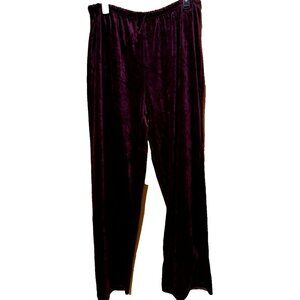 2 Piece Set Laura Tyler Pants and Blouse Velvet XL‎ Long Sleeve Mock Turtleneck